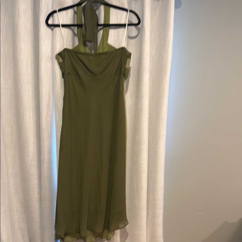 Signature by Sangria Green High-Low Halter Dress - Picture 6 of 8